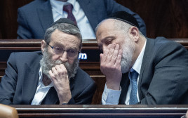 אריה דרעי, משה גפני (צילום: יונתן זינדל, פלאש 90)
